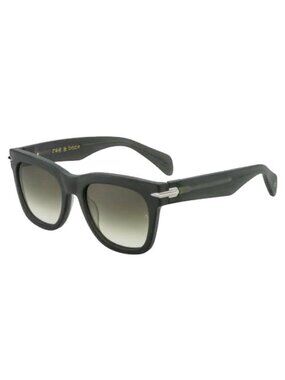 Rag & Bone Men's Square Dark Gray Black Matte Sunglasses RNB 5006/S (scratch)